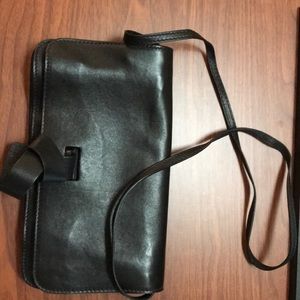 Calvin Klein Black Leather Crossbody Handbag